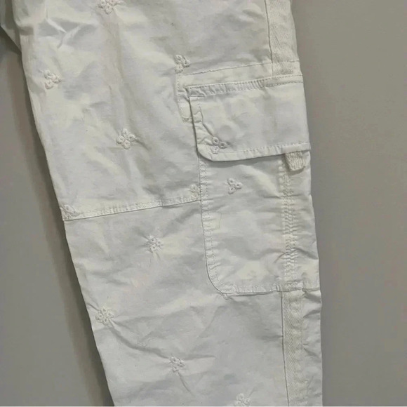 Anthropologie Sanctuary  White Terrain Cropped Cargo Utility Pant Eyelet Detail - Picture 7 of 16
